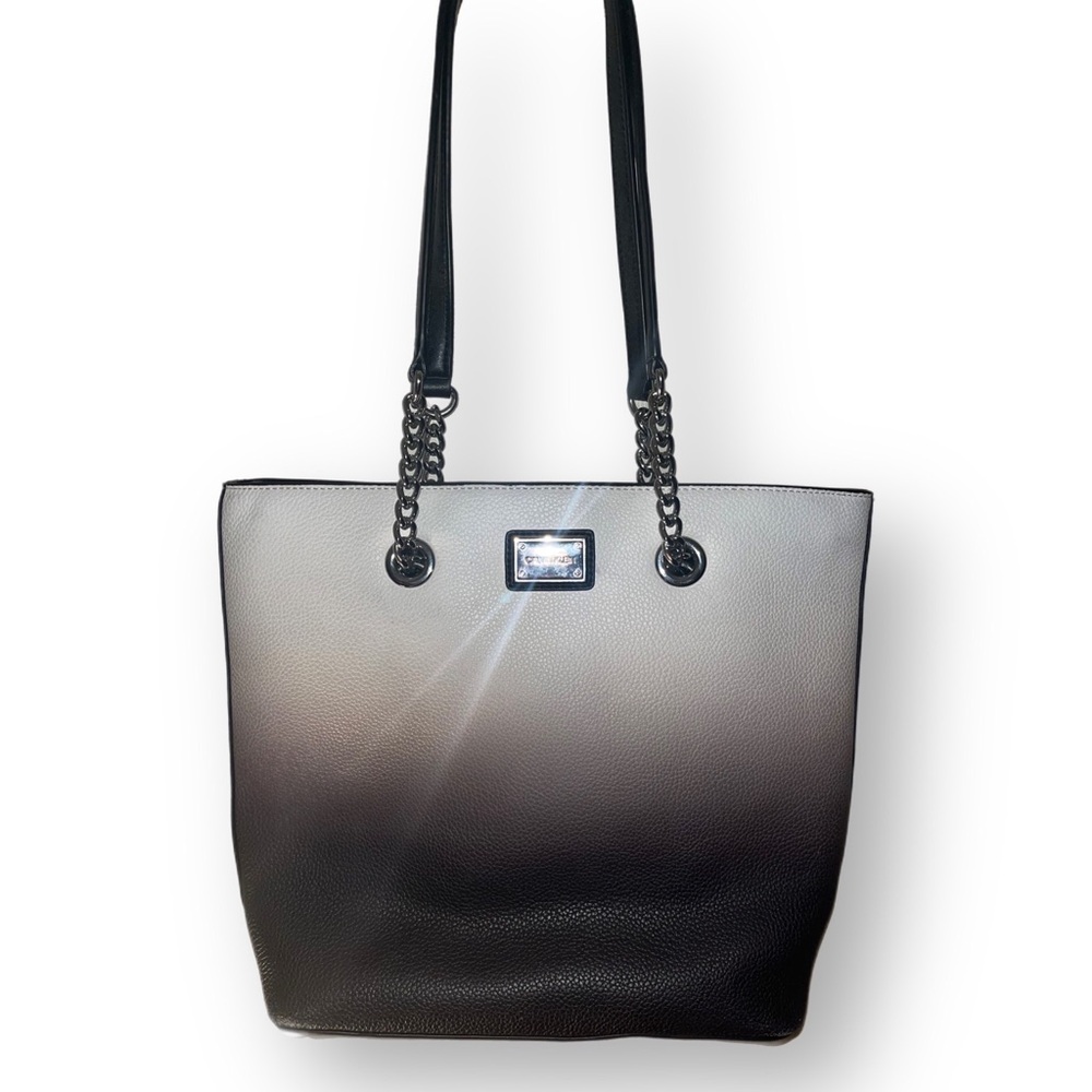 Calvin Klein Smoky Black & Ivory Ombré Tote